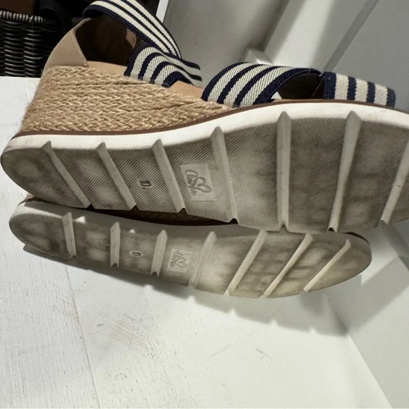 Mia Amore Haiku Navy Striped Wedge Sandal - Picture 6 of 6